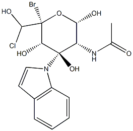 5-Bromo-6-chloro-3-indolyl-2-acetamido-2-deoxy-a-D-glucopyranoside Struktur