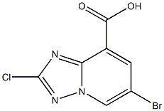 6-Bromo-2-chloro-[1,2,4]triazolo[1,5-a]pyridine-8-carboxylic acid Struktur