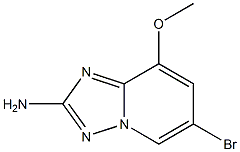 6-Bromo-8-methoxy-[1,2,4]triazolo[1,5-a]pyridin-2-ylamine Struktur