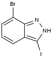 7-Bromo-3-iodo-2H-indazole Struktur