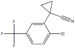 1-(2-chloro-5-(trifluoromethyl)phenyl)cyclopropanecarbonitrile Struktur