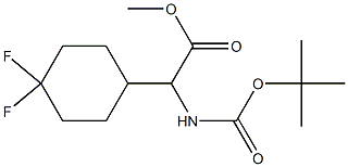 tert-Butoxycarbonylamino-(4,4-difluorocyclohexyl)-acetic acid methyl ester Struktur