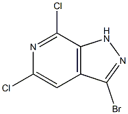 3-BROMO-5,7-DICHLORO-1H-PYRAZOLO[3,4-C]PYRIDINE Struktur