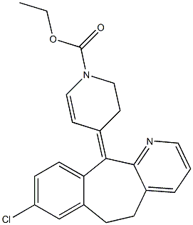 (E)-Ethyl 4-(8-chloro-5H-benzo[5,6]cyclohepta[1,2-b]pyridin-11(6H)-ylidene)-3,4-dihydropyridine-1(2H)-carboxylate Struktur