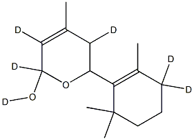 5,6-Dihydro-4-methyl-6-(2,6,6-trimethyl-1-cyclohexen-1-yl)-2H-pyran-2-ol-d6 Struktur