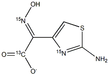 2-(2-Aminothiazole-4-yl)-2-hydroxyiminoacetate-13C,15N2 Struktur