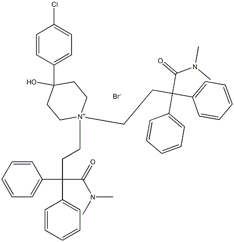 4-(4-Chlorophenyl)-1,1-bis(4-(dimethylamino)-4-oxo-3,3-diphenylbutyl)-4-hydroxypiperidin-1-ium Bromide Struktur