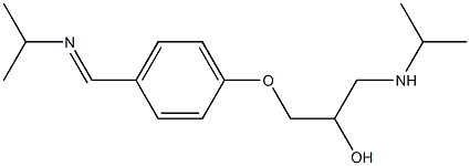 1-[(1-Methylethyl)amino]-3-[4-[[(1-methylethyl)imino]methyl]phenoxy]-2-propanol Struktur