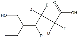 5-Ethyl-6-hydroxyhexanoic Acid-d5 Struktur