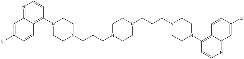 1,4-Bis(3-(4-(7-chloroquinolin-4-yl)piperazin-1-yl)propyl)piperazine Struktur