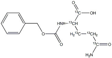 N2-[(Phenylmethoxy)carbonyl]-L-glutamine-13C5 Struktur