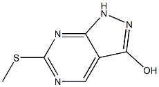 6-Methylsulfanyl-1H-pyrazolo[3,4-d]pyrimidin-3-ol Struktur