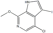 4-Chloro-3-iodo-7-methoxy-1H-pyrrolo[2,3-c]pyridine Struktur