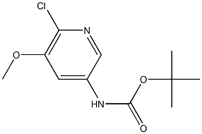 (6-Chloro-5-methoxy-pyridin-3-yl)-carbamic acid tert-butyl ester Struktur