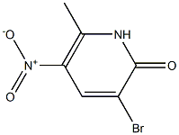 3-Bromo-6-methyl-5-nitro-1H-pyridin-2-one Struktur