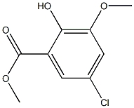 5-Chloro-2-hydroxy-3-methoxy-benzoic acid methyl ester Struktur