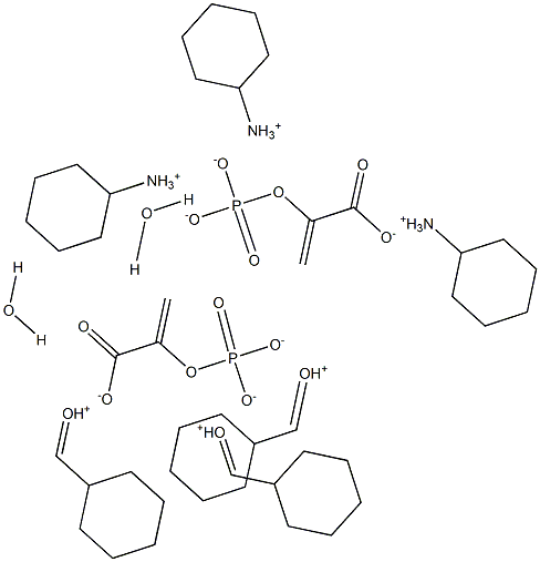 PHOSPHOENOLPYRUVIC ACID TRIS(CYCLOHEXYLAMMONIUM) SALT HYDRATE Phosphoenolpyruvate Tris(cyclohexammonium) salt hydrate Struktur