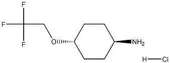 trans-4-(2,2,2-Trifluoro-ethoxy)-cyclohexylamine hydrochloride Struktur