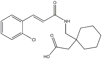 (1-{[3-(2-Chloro-phenyl)-acryloylamino]-methyl}-cyclohexyl)-acetic acid Struktur