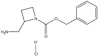 2-AMINOMETHYL-AZETIDINE-1-CARBOXYLIC ACID BENZYL ESTER HYDROCHLORIDE Struktur