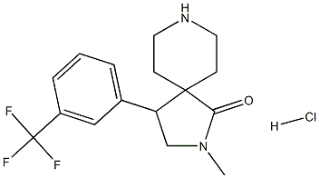 2-METHYL-4-(3-(TRIFLUOROMETHYL)PHENYL)-2,8-DIAZASPIRO[4.5]DECAN-1-ONE HYDROCHLORIDE Struktur