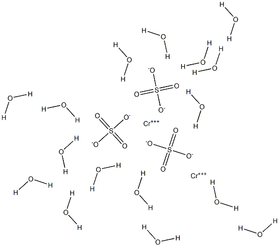 Chromium(III) sulfate hexadecahydrate Struktur