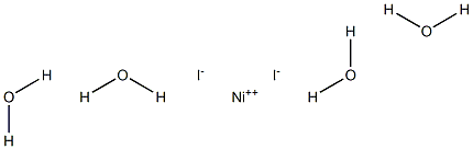 Nickel(II) iodide tetrahydrate Struktur