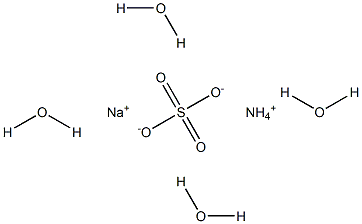 Sodium ammonium sulfate tetrahydrate Struktur