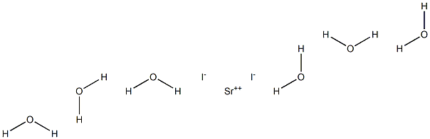 Strontium iodide hexahydrate Struktur