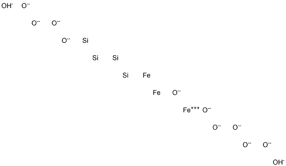 Triiron tetrasilicon decaoxide dihydroxide Struktur