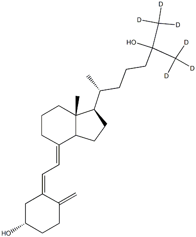 25-Hydroxy Vitamin-D3 (26,26,26,27,27,27-d6) Struktur