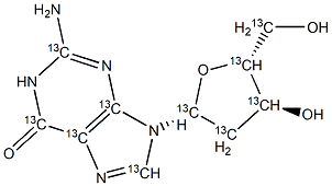 2'-Deoxyguanosine-13C10 Struktur