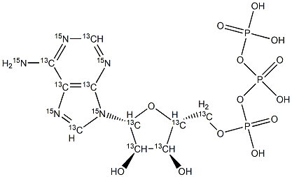 Adenosine 5'-Triphosphate-13C10-15N5 Struktur