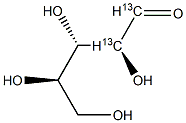 D-Lyxose-1,2-13C2 Struktur