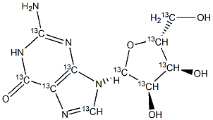 Guanosine-13C10 Struktur