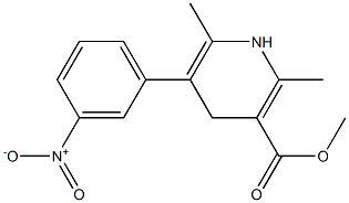 Methyl 2,6-dimethyl-5- (3-nitrophenyl) -1,4-dihydropyridine-3-carboxylic acid Struktur