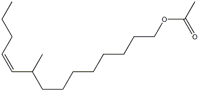 (10Z)-9-Methyl-10-tetradecenyl acetate Struktur