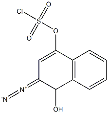 2-Diazo-1-naphthol-4-sulfochloride. Struktur