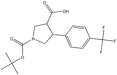 1-(tert-Butoxycarbonyl)-4-[4-(trifluoromethyl)phenyl]pyrrolidine-3-carboxylic acid Struktur