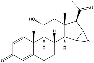 11ALPHA-HYDROXY-15,16-EPOXYPREGN-1,4-DIEN-3,20-DIONE Struktur