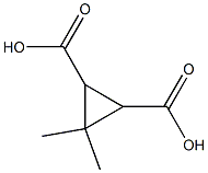 3,3-dimethylcyclopropane-1,2-dicarboxylic acid Struktur