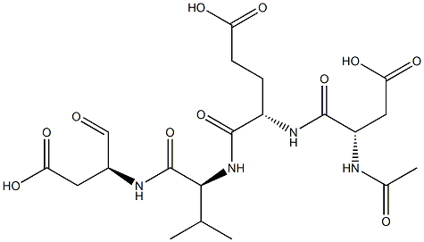 acetyl-aspartyl-glutamyl-valyl-aspartal Struktur