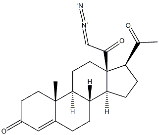 18-(diazomethyl)pregn-4-ene-3,18,20-trione Struktur