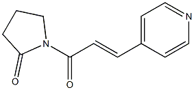 1-(trans-3-(4-pyridyl)acryloyl)-2-pyrrolidinone Struktur