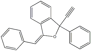 3-benzylidene-1-ethynyl-1-phenyl-1,3-dihydroisobenzofuran Struktur