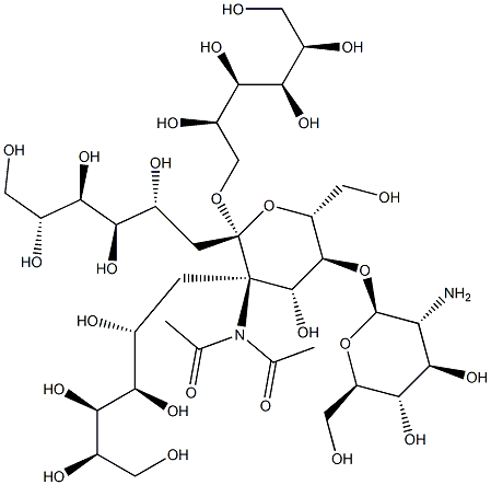 trimannosyl-di-N-acetylchitobiose Struktur