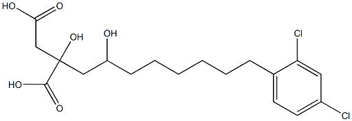 3-carboxy-11-(2,4-dichlorophenyl)-3,5-dihydroxyundecanoic acid Struktur