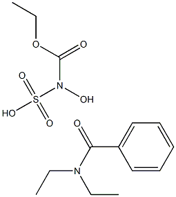 N-(ethoxycarbonyl)-O-(diethylcarbamoyl)benzenesulfohydroxamic acid Struktur