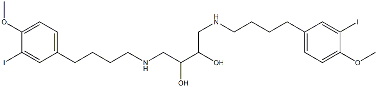 1,4-bis-(4-(3-iodo-4-methoxyphenyl)butylamino)butane-2,3-diol Struktur