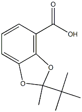 2-tert-butyl-2-methyl-1,3-benzodioxole-4-carboxylic acid Struktur